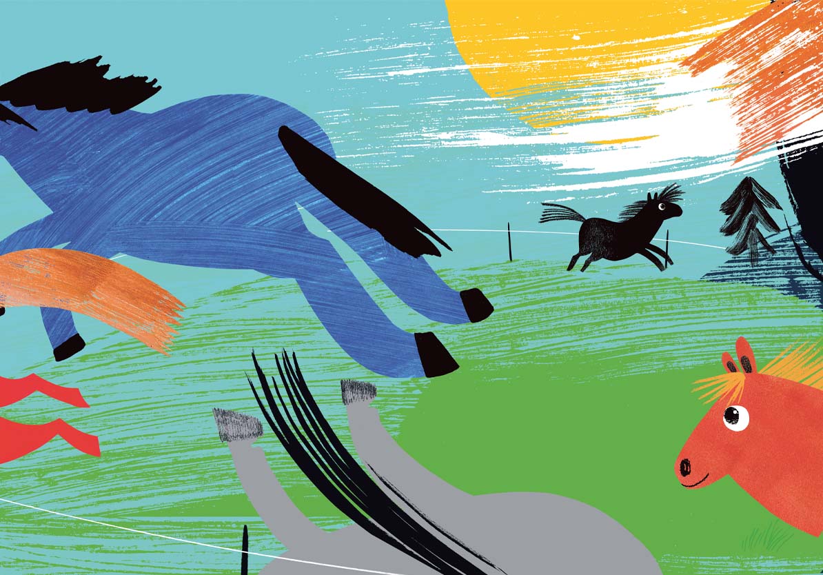 The Pony's Tail – the horses in the meadow